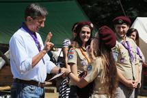 24. 7. 2018, Ribno pri Bledu – Predsednik Republike Slovenije Borut Pahor je danes obiskal Kajuhov tabor v Ribnem pri Bledu. (Daniel Novakovi)